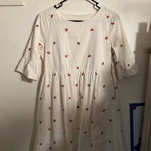 tea a rose midi white flower dress